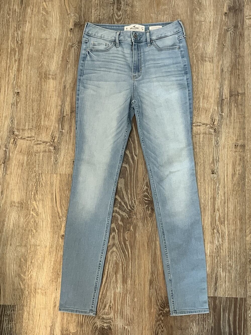 Hollister High Rise Super Skinny Jeans Women’s W27 L30 Light Wash Stretch Denim